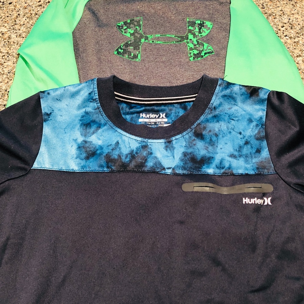 UA and HURLEY Toddler short sleeve Shirts